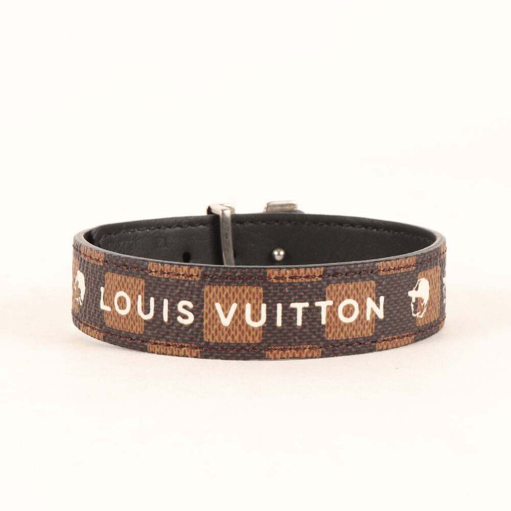 LOUIS VUITTON Black Damier Charm Bracelet - Picture 3 of 8